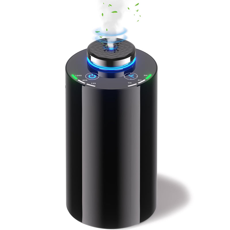 Diffuserlove Waterless Diffuser Essential Oil Diffusers Portable Car Aromatherapy Diffuser with Colorful Lights Travel Cordless Air Diffuser for Home