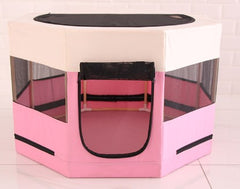 Octagonal Solid Wood Cat Kennel | Waterproof Indoor & Outdoor Retreat