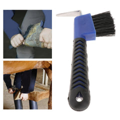 2-in-1 Horse Hoof Pick & Brush | PP & Metal | 16.5cm