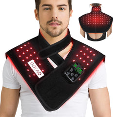 DGQY New Cordless Red Light Therapy for Shoulder Neck Pain Relief Near Infrared Light Therapy Wrap for Shoulder Back 850nm Joints Muscle Device Home Use