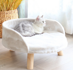 Plush Wooden Pet Sofa Nest