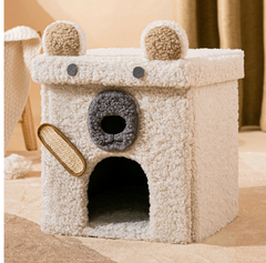 Foldable Semi-Enclosed Pet Stool